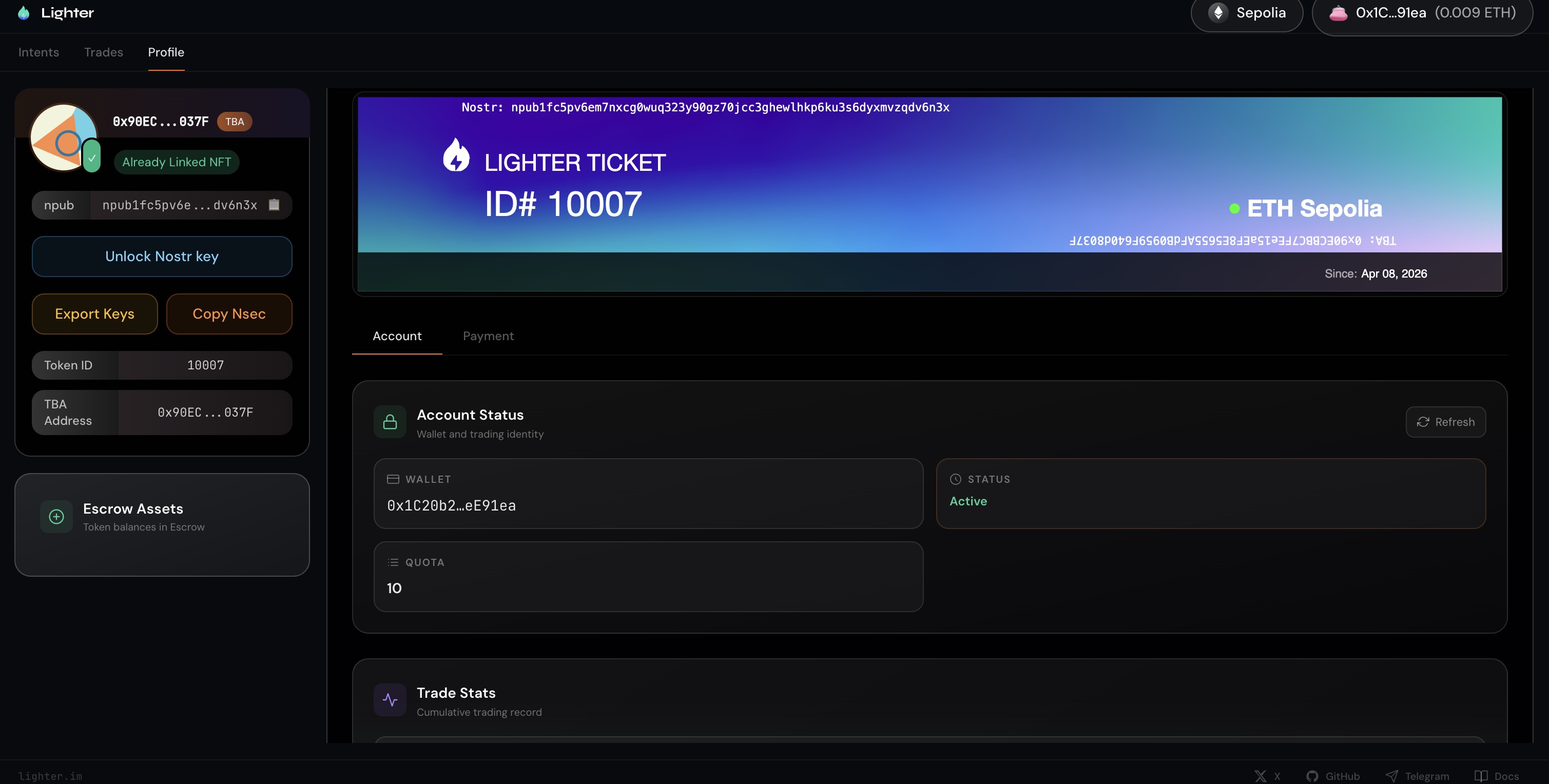 mint lighter ticket nft